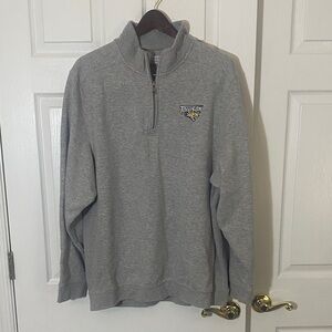 Men's Gray Quarter-Zip Sweater Towson University TU  2X mens embroidered